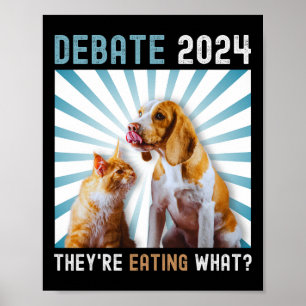 Póster Debate sobre las elecciones de 2024: El gato de pe