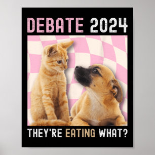 Póster Debate sobre las elecciones de 2024: El gato de pe