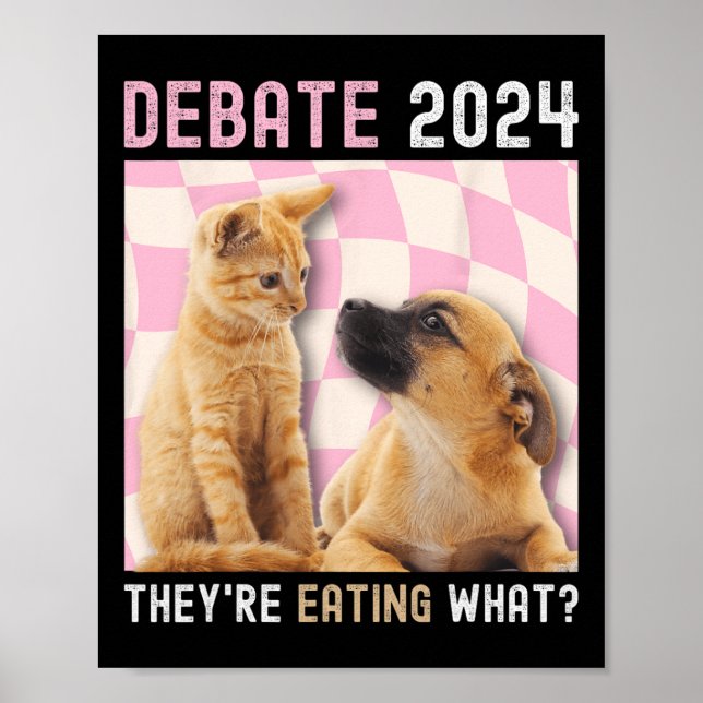 Póster Debate sobre las elecciones de 2024: El gato de pe (Frente)