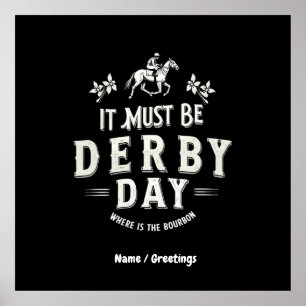 Póster Debe Ser El Día De Derby Un Gorra Agradable Donde