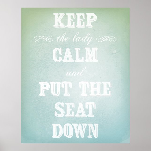 Póster Debe tener un Rótulo en el cuarto de baño - Obra d (Frente)