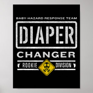 Póster Deber divertido de cambiar pañales - Esperando beb