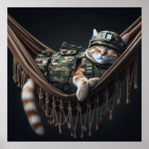 Póster Deber, honor, Nap Time: ¡Únete a Meow-litary!