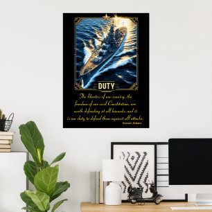 Póster Deber: Sobre el Mar en Tormenta