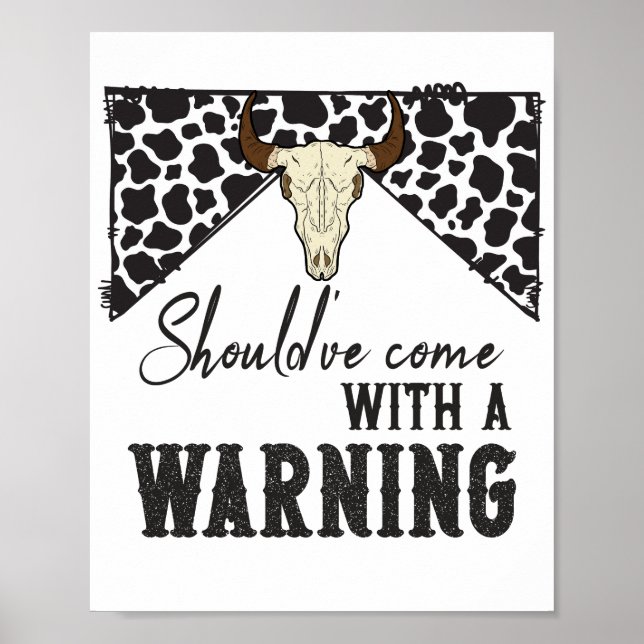 Póster Debería haber venido con una advertencia (Frente)