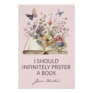 Póster Debería Preferir Infinitamente Un Libro II - Jane 