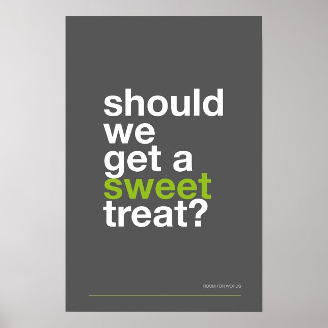 Póster ¿DEBERÍAMOS TOMAR UN DULCE POSTRE? –Póster Diverti (Frente)