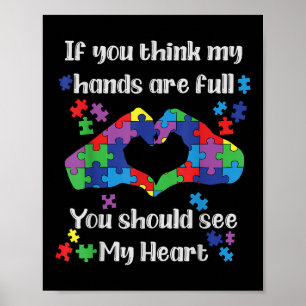 Póster Deberías Ver A Mi Madre Corazón Auténtico Autismo 