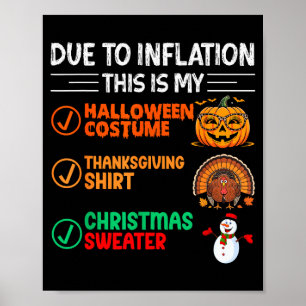 Póster Debido a la inflación este es mi divertido disfraz