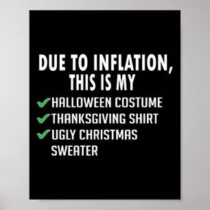 Póster Debido A La Inflación Halloween Navidades Del Día 