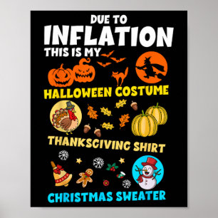 Póster Debido a la inflación mi disfraz de Halloween de A
