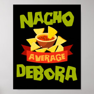 Póster Debora Nacho promedio Cumpleaños divertido persona