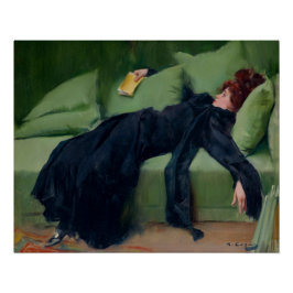 Póster Decadent young woman. After the dance