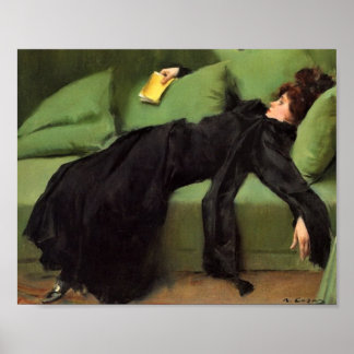 Póster  Decadent Young Woman After The Dance  Ceramic Til