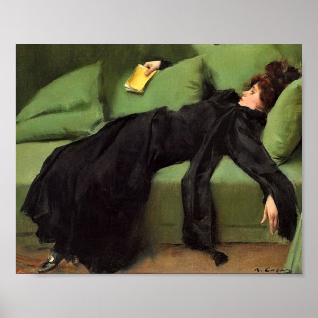 Póster  Decadent Young Woman After The Dance  Ceramic Til (Frente)