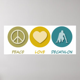 Póster Decathlon del amor de la paz