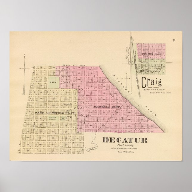 Póster Decatur, Nebraska (Frente)