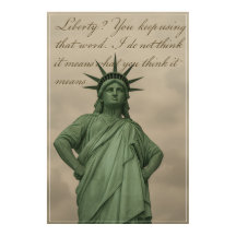 Decepcionada estatua de la libertad