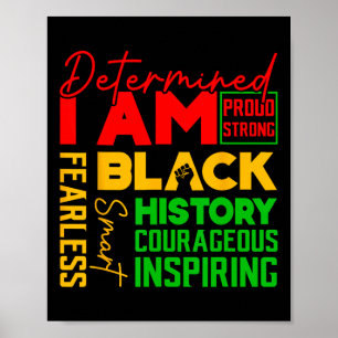 Póster Decidido Estoy Orgulloso Fuerte Orgullo Negro Vali