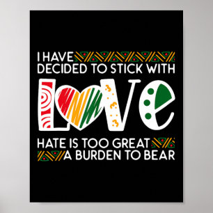 Póster Decidir Pegar Amor Mlk Historia Negra Melanina Ame