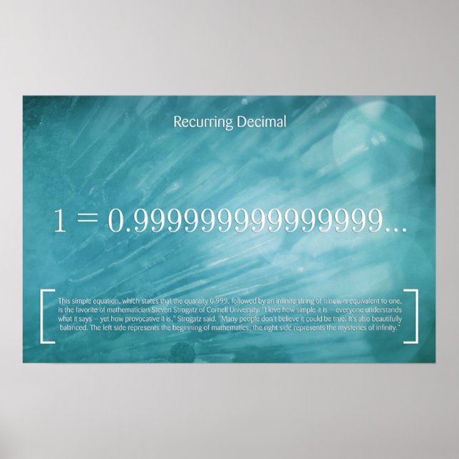 Póster Decimal recurrente - Poster de matemáticas (Frente)
