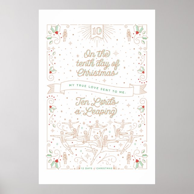 Póster Décimo día de Poster de Navidades 24x36 (Frente)