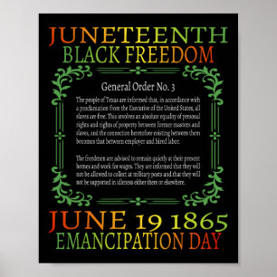Póster Decimoctava historia negra de la libertad afroamer