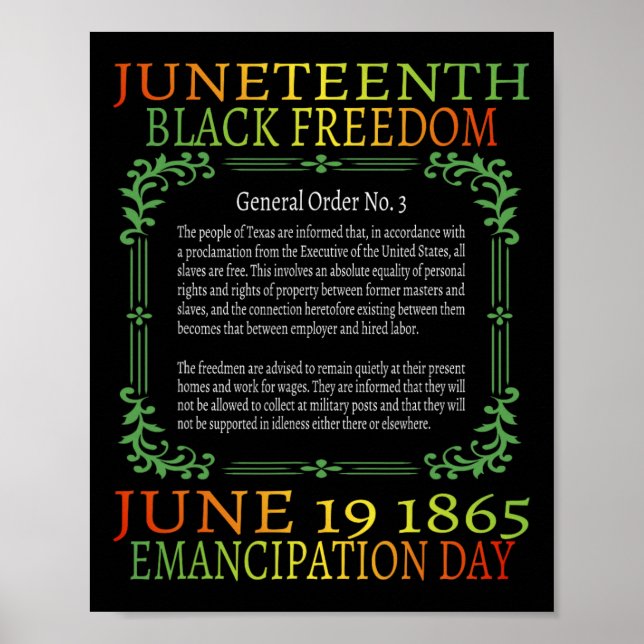 Póster Decimoctava historia negra de la libertad afroamer (Frente)