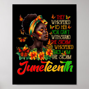 Póster Decimoctavo afroamericano negro mujeres negras