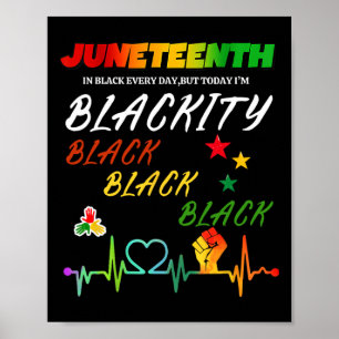 Póster Decimoctavo Blackity Heartbeat Black History Afric