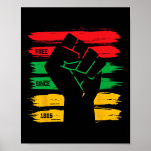 Póster Decimoctavo libre desde 1865 Black History Freedom