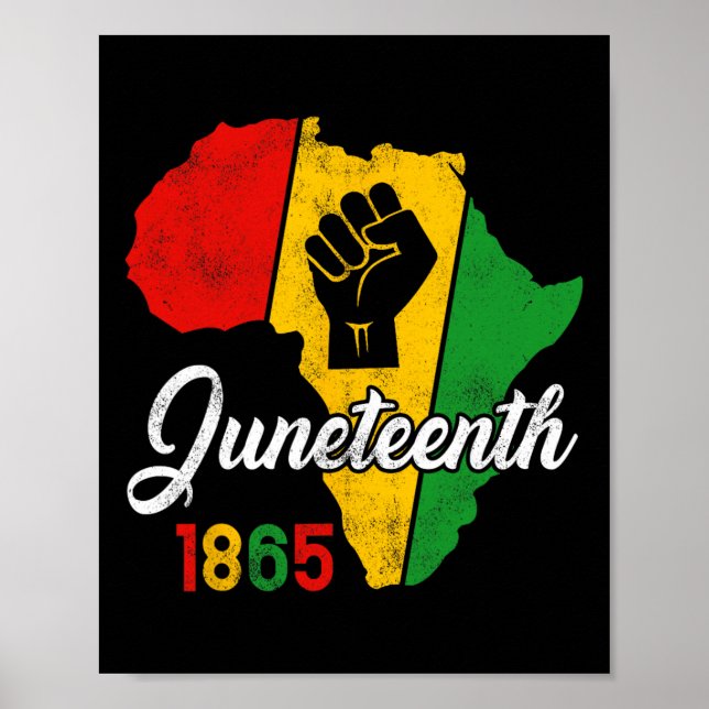 Póster Decimoctavo Mujeres Hombres Libertad Negra 1865 Hi (Frente)