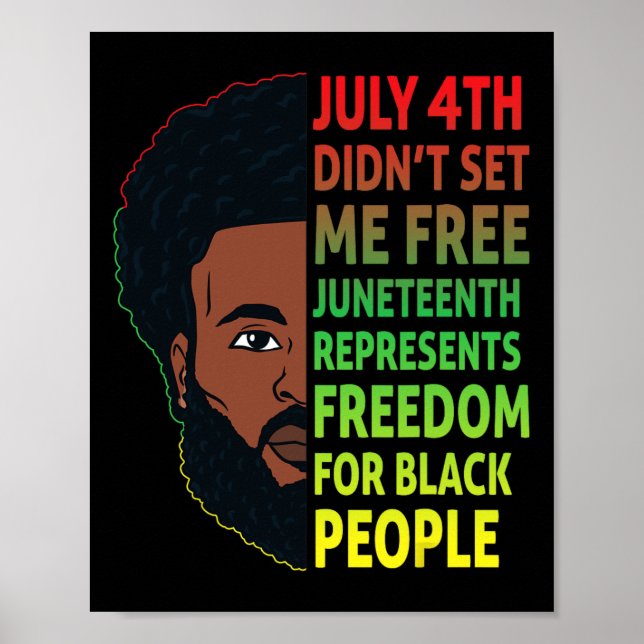 Póster Decimoctavo Rey Negro Hombres Africanos por la Lib (Frente)