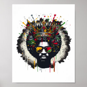 Póster Decimoctavo Rey Negro Hombres Día Negro
