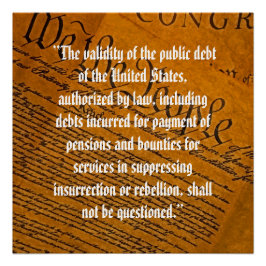 Póster Decimocuarta Enmienda Deuda Pública