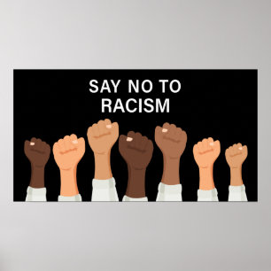 Póster Decir No Al Poster Del Racismo