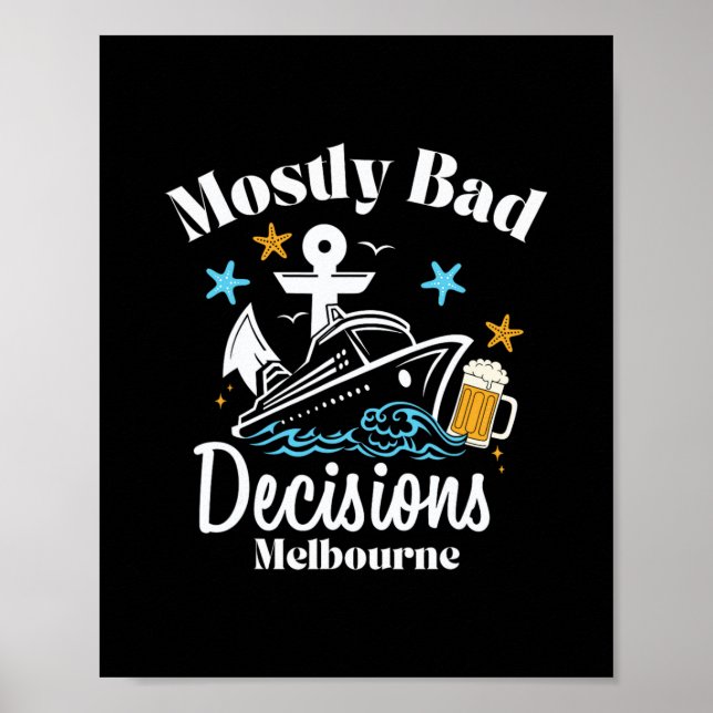 Póster Decisiones Mostly D Melbourne Spring Break  (Frente)