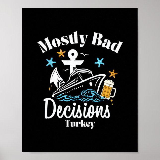 Póster Decisiones Mostly D Pavo Spring Break  (Frente)