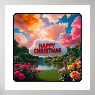 Póster Deck the Halls: Elegantes diseños de árboles navid