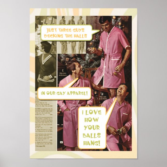 Póster Deck the Halls poster gay gracioso (Frente)