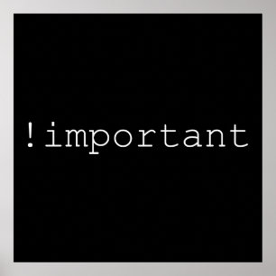 Póster ! Declaración CSS importante