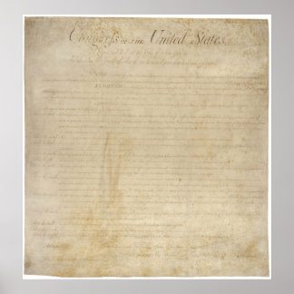 Póster Declaración de Derechos de los Estados Unidos