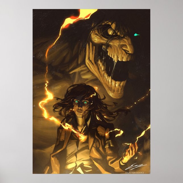 Póster Declaración de guerra de Eren Jaeger (Frente)