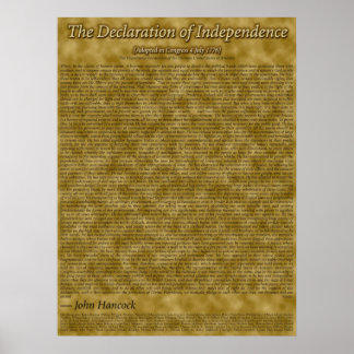 Póster Declaración de Independencia