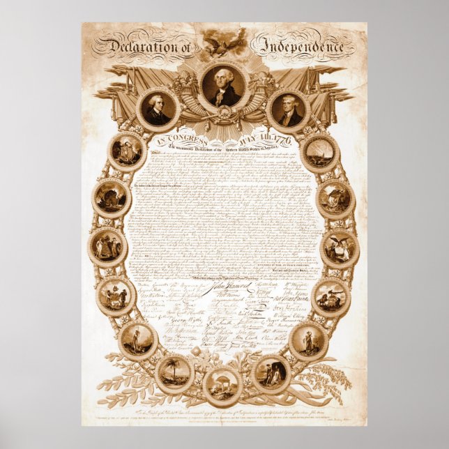 Póster Declaración de Independencia 1818 (Frente)