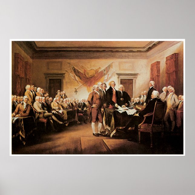 Póster Declaración de Independencia, 4 de julio de 1776 (Frente)