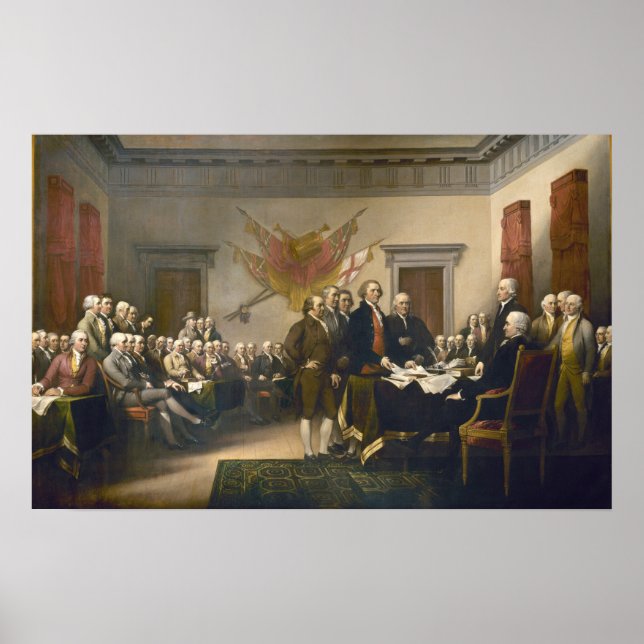 Póster Declaración de Independencia de John Trumbull 1819 (Frente)