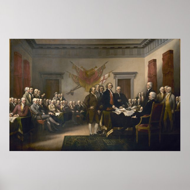 Póster Declaración de Independencia de John Trumbull Prin (Frente)