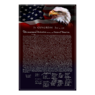 Póster Declaración de Independencia de los Estados Unidos
