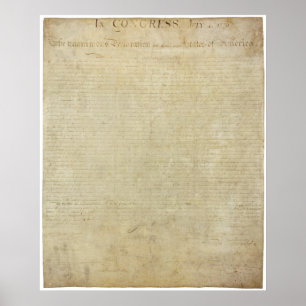 Póster Declaración de Independencia de los Estados Unidos